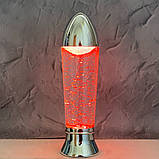 Світильник нічник лампа торнадо "Tornado Lamp" 27 см — срібло (AS-66596), фото 7