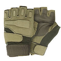 Перчатки тактические короткие Han-Wild HW72 Green L мужские с защитными вставками без пальцев NV-A9