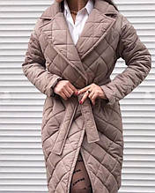 Пальто стьобане жіноче осінь-зима оверсайз (різні кольори)