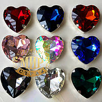 Сердечка в ланцюгах (колір на вибір), Розмір 27 мм, 1 шт.