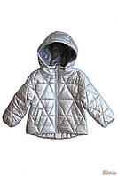 Куртка сірого кольору зимова з ромбами для дівчинки (110 см)  Midimod