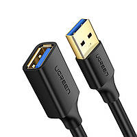 Кабель-удлинитель USB 3.0 AM-AF папа-мама UGREEN 5Gb/s 2м (черный) US129