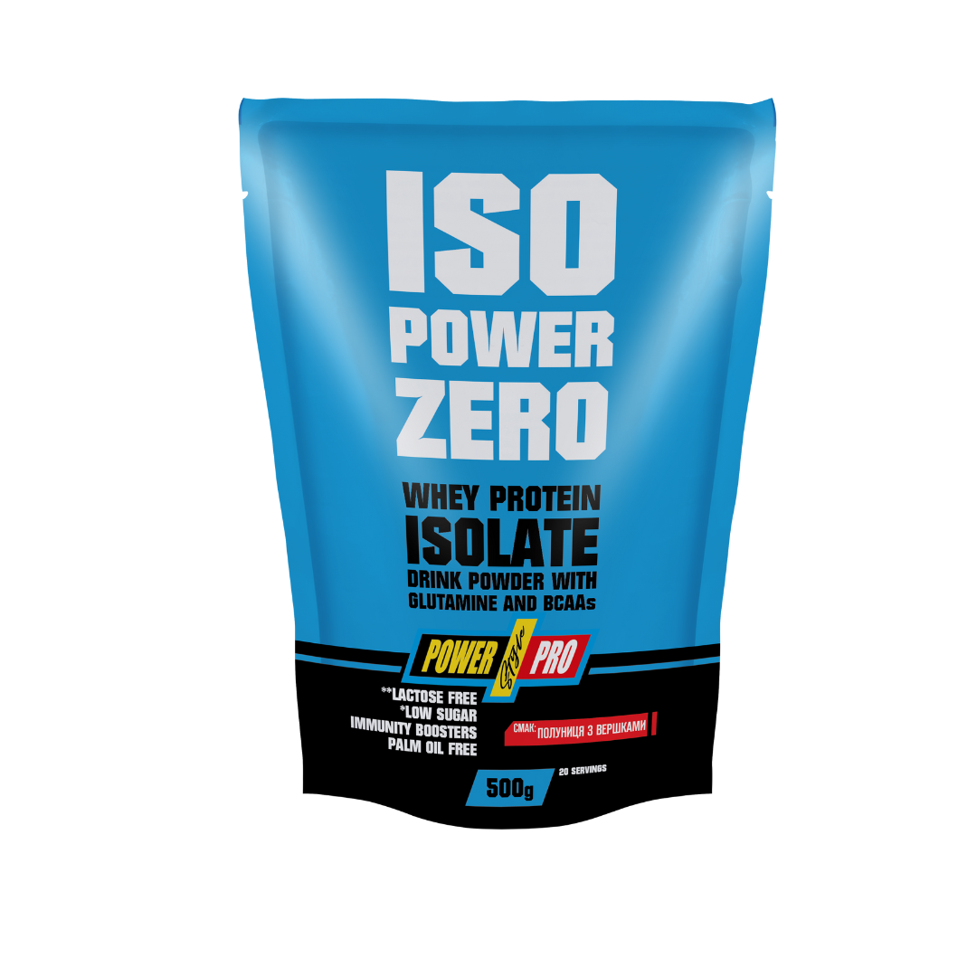 Протеин Power Pro Iso Power Zero полуниця з вершками 500g