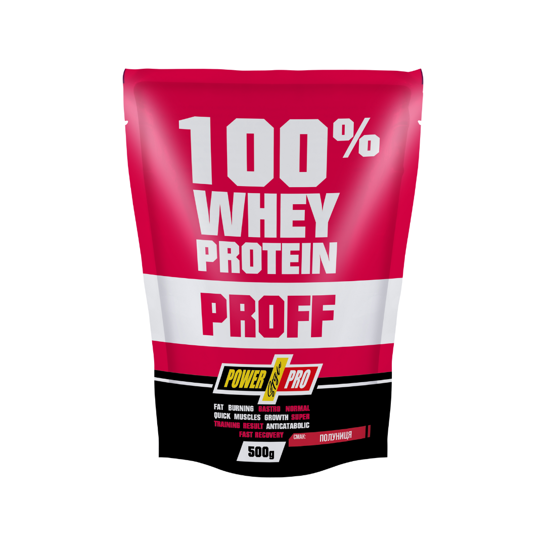 Протеїн Power Pro 100% Whey Protein Proff полуниця 500г