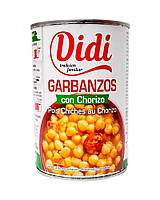 Нут с Чоризо и Беконом Didi Консервированный Garbanzos con Chorizo 415 г Испания