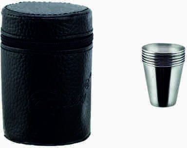 Набір чарок з нержавіючої сталі 60 мл 4 шт в чохлі