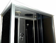 Душовий гідробокс 120*80*215 см переднє скло gray, заднє скло black, низький піддон (правосторонній), фото 3