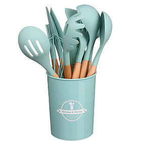 Набір кухонних предметів Kitchenware (12шт) блідо-бірюзовий, фото 4