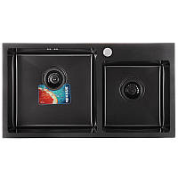 Мойка кухонная врезная Mixxus MX7843-220x1.0-PVD-BLACK (MX0565)