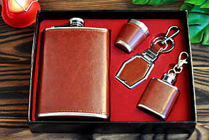 Набір фляга з неіржавіючої сталі в подарунковій коробці, 9 oz