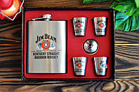 Набор фляга из нержавеющей стали Jim Beam, 9 oz