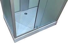 Душовий гідробокс 120*80*215 см переднє скло matt, заднє скло white, низький піддон (правосторонній), фото 3