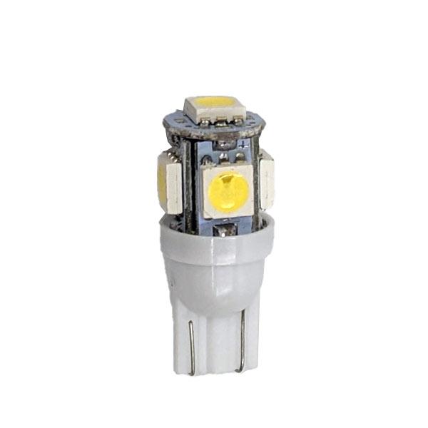 LED Лампа безцокольна T10 W5W 12V-5050-5smd (повороти, габарити, підсвітка номера)