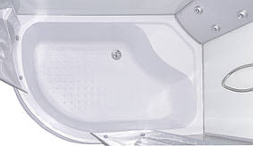 Душовий гідробокс 120*80*210 см переднє скло decor, заднє скло white, глибокий піддон (правосторонній), фото 3