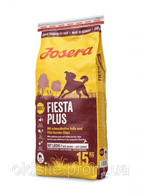 Корм Josera FiestaPlus сухий з соусом та двоколірними крокетами для вибагливих дорослих собак 15 кг