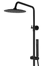 Душовий гарнітур CORSAN LUGO BLACK з термостатом та виливом *, фото 4