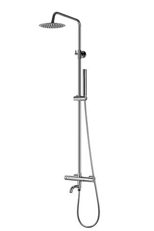 Душовий гарнітур CORSAN LUGO CHROME з термостатом та виливом *, фото 1