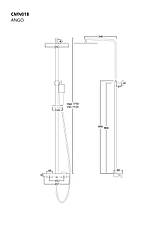 Душовий гарнітур CORSAN ANGO CHROME з термостатом *, фото 3