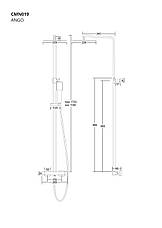 Душовий гарнітур CORSAN ANGO BLACK з термостатом *, фото 3