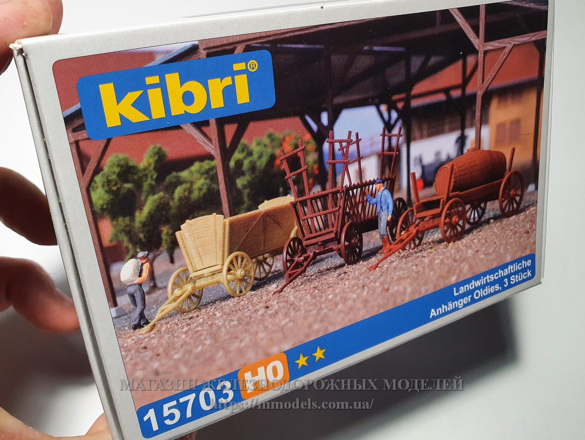 Набір для збирання з трьох різних телег, масштабу 1/87, H0 Kibri 15703