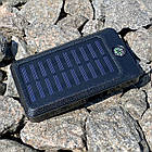 Павербанк на сонячній батареї 20000mAh Solar Power Bank 2 USB порту, для телефону з ліхтариком, фото 3
