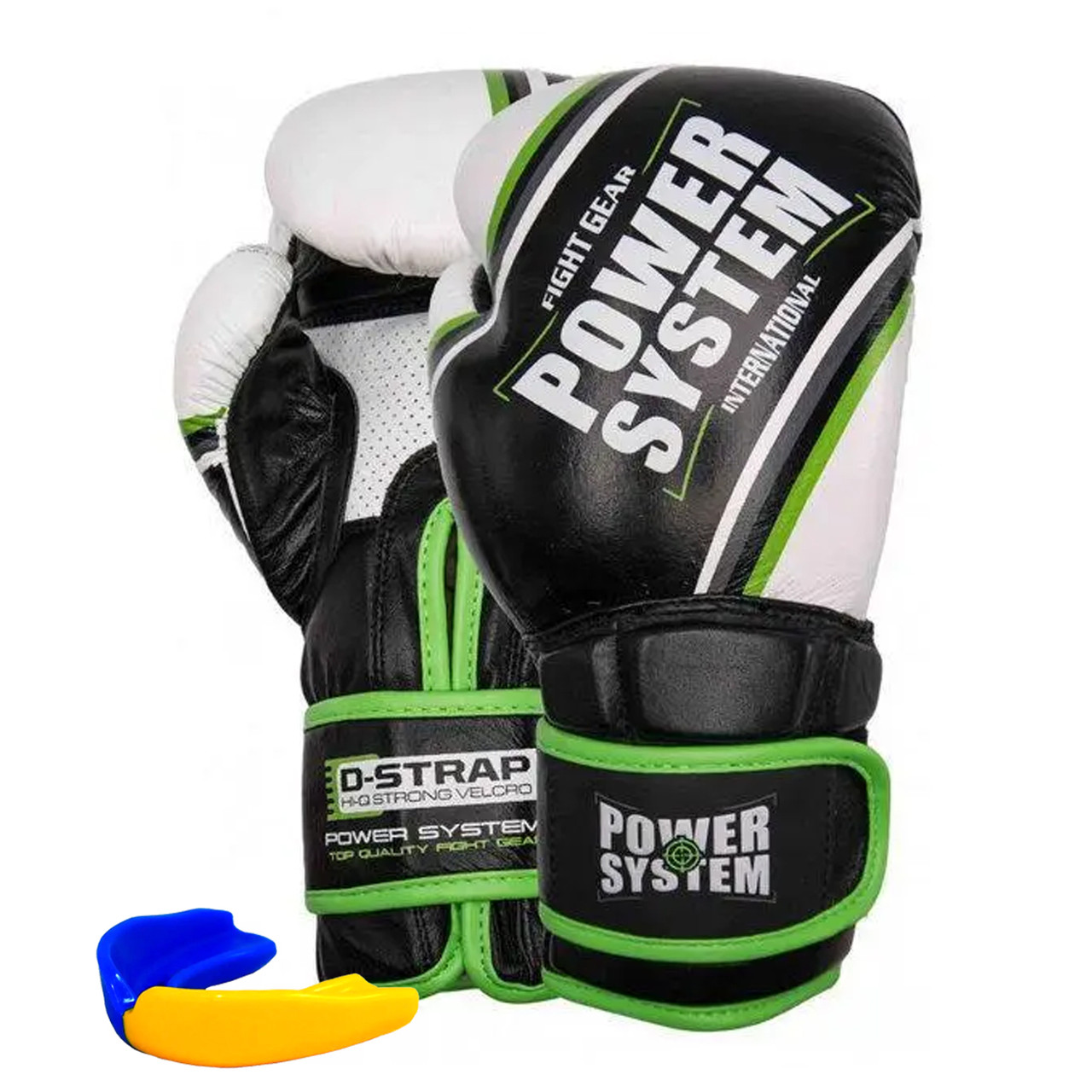 Боксерські рукавиці Power System PS 5006 Contender Black/Green Line 12 унцій