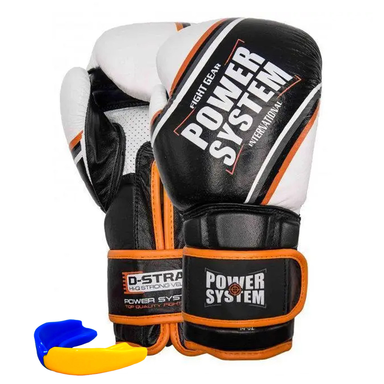 Боксерські рукавиці Power System PS 5006 Contender Black/Orange Line 14 унцій