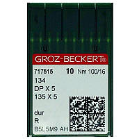 Иглы 134 R, №100, GB, (DPx5, 135x5, 135x7, 797, SY1955), 1 уп.=10 шт.,Groz-Beckert, 134 R N100, 34375