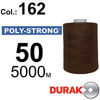 Нитки армированные, Poly-Strong PP, полиэстер, N50 (60tex), длина 5000 м., цвет (162)-46,Durak-Poly-Strong,