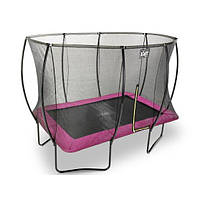 Батут EXIT Silhouette с защитной сеткой прямоугольный 214x305см розовый (большой, для детей и взрослых)