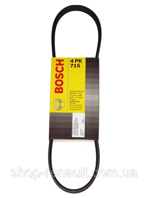 Ремень генератора без AС и ГУР 4PK715 1.4MPI Bosch 1987947888 8200211651;8859497201 - фото 1 - id-p6085599