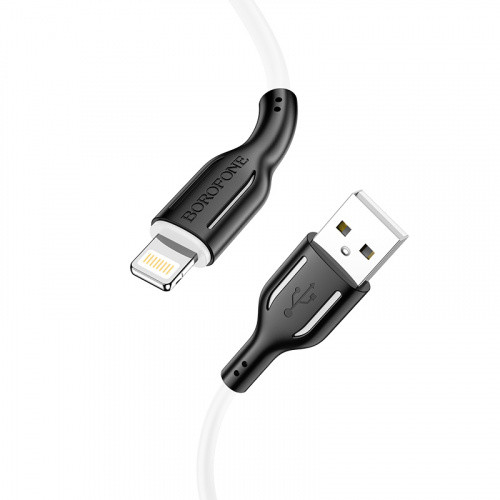 Кабель Borofone BX63 USB - Lightning 2.4A/1m (Чорно-білий)