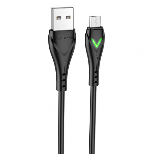 Кабель Borofone BX65 USB - MicroUSB 2A/1m (Чорний)