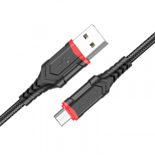 Кабель Borofone BX67 USB - MicroUSB 2.4A/1m (Чорний)