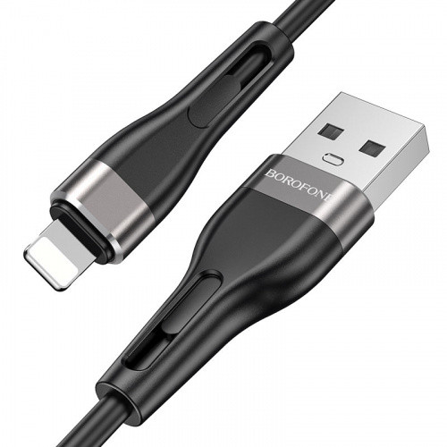 Кабель Borofone BX46 Rush Silicone USB - Lightning 2.4A/1m (Чорний)
