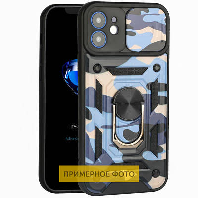 Ударостійкий чохол Camshield Serge Ring Camo для Xiaomi Redmi Note 10 / Note 10s TPU+PC, Кільце-тримач, Фіолетовий / Army Purple