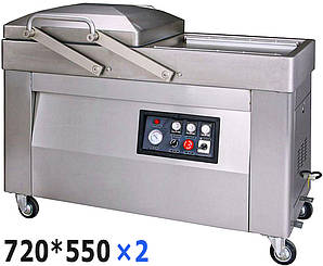 Професійний двокамерний вакууматор HVC-610S/2A-G Підлогова вакуумна машина на 2 камери Hualian