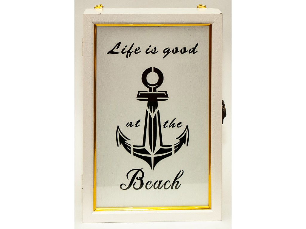 ❤️Ключниця дерев'яна на 6 гачків, фото 1