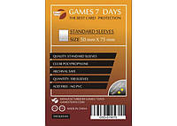 Аксессуар Games 7 Days Протекторы для карт Games7Days (50 х 75 мм, Standard USA, 100 шт.) (STANDART)