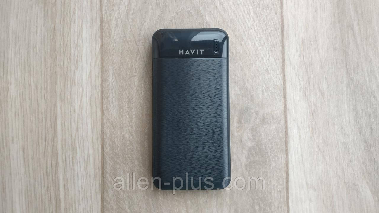 Power Bank HAVIT PB67, 10000 mAh, black, 2/2.1А (Повербанк, РЕАЛЬНАЯ ЕМКОСТЬ!)
