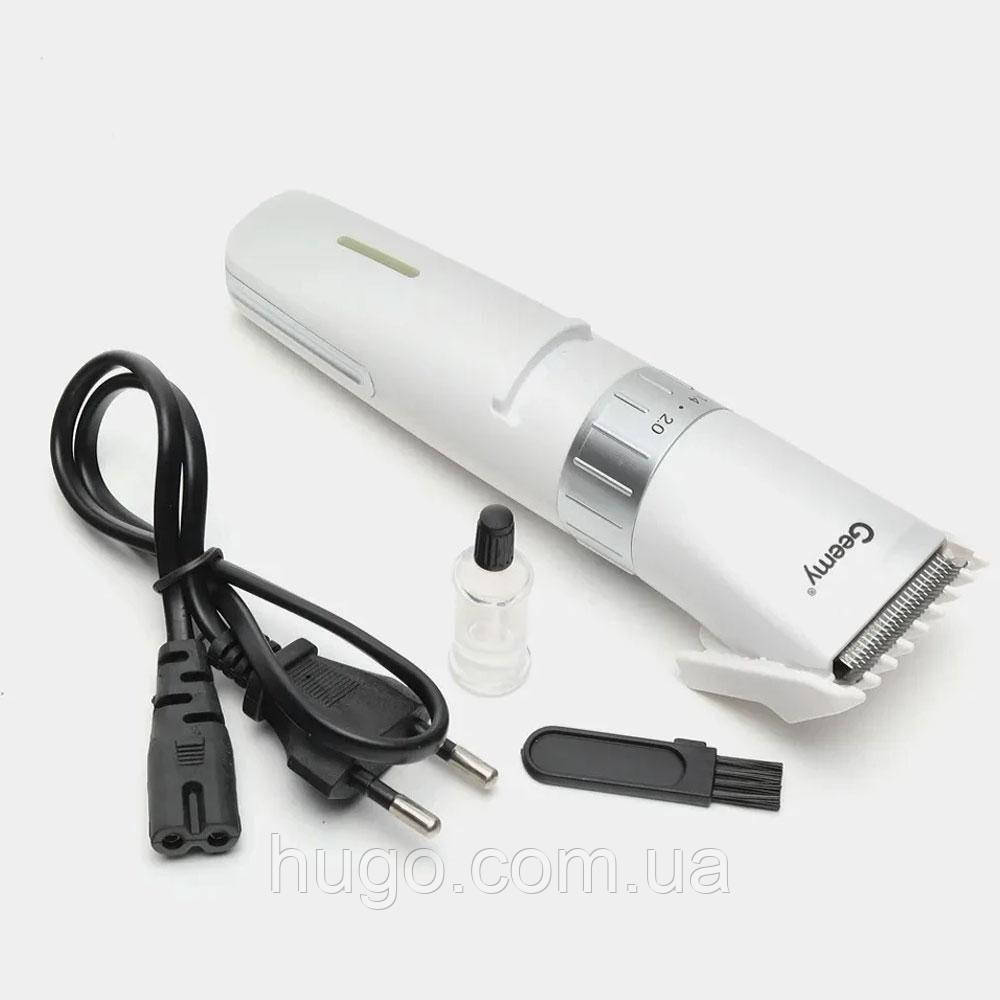 Бездротова машинка для стрижки Geemy GM-6042 / Професійна акумуляторна машинка для стрижки волосся