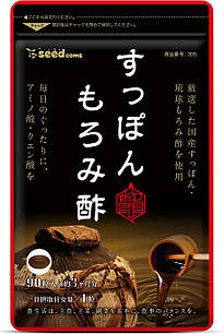 Seedcoms Чорний оцет Моромі, супон, для бадьорості та енергії, 90 желатинових капсул на 90 днів. До 08/2026