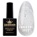 Гель лак Laser Cat Eye Дизайнер, з ефектом "Котяче око, північне сяйво", 9 мл., фото 5