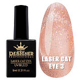 Гель лак Laser Cat Eye Дизайнер, з ефектом "Котяче око, північне сяйво", 9 мл., фото 6