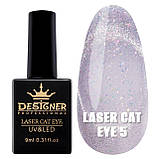 Гель лак Laser Cat Eye Дизайнер, з ефектом "Котяче око, північне сяйво", 9 мл., фото 8