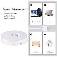 Ø30 см/max-10 кг Предметний поворотний стіл для фото-відеозйомки Puluz PU3049W white білий, фото 3