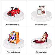 Ø30 см/max-10 кг Предметний поворотний стіл для фото-відеозйомки Puluz PU3049W white білий, фото 4