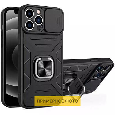 Ударний чохол Camshield Flash Ring для Xiaomi Redmi Note 10 / Note 10s TPU+PC, Чорний, Black
