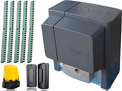 CAME BX-400 Автоматика для відкатних воріт BX704AGS комплект з лампою, фотоелементами та 5м рейки