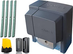 CAME BX-400 Автоматика для відкатних воріт BX704AGS комплект з лампою, фотоелементами та 4м рейки